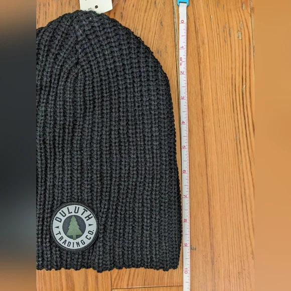 Brand New Duluth Trading Company Black Knit Hat Wool Winter NWT - Picture 7 of 8